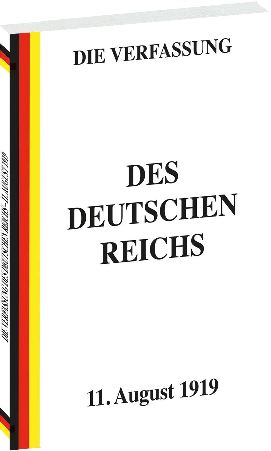 Vorderes Coverbild VERFASSUNG des Deutschen Reichs vom 11. August 1919