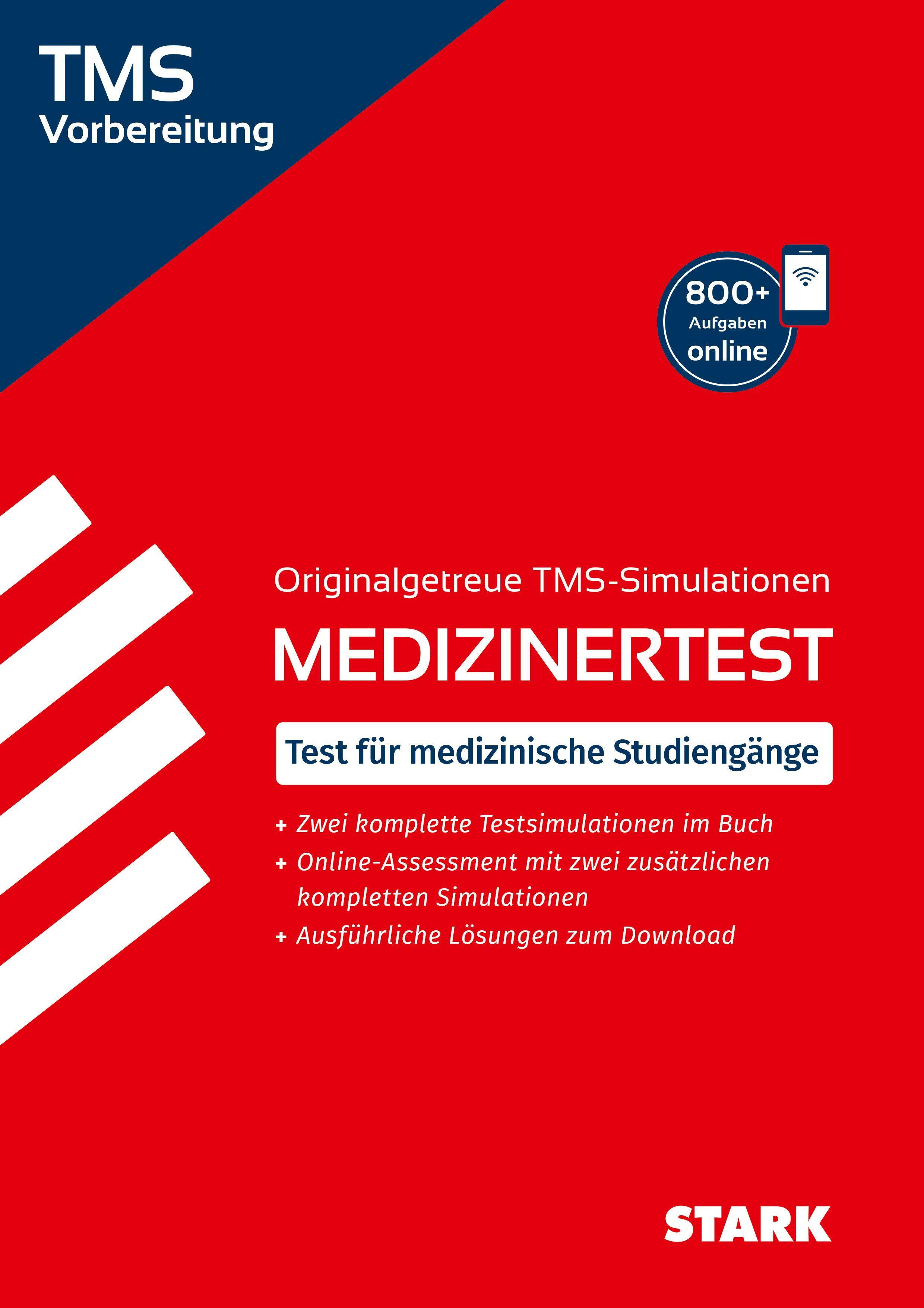 Vorderes Coverbild STARK Testsimulationen TMS 2025 - Testaufgaben mit Lösungen