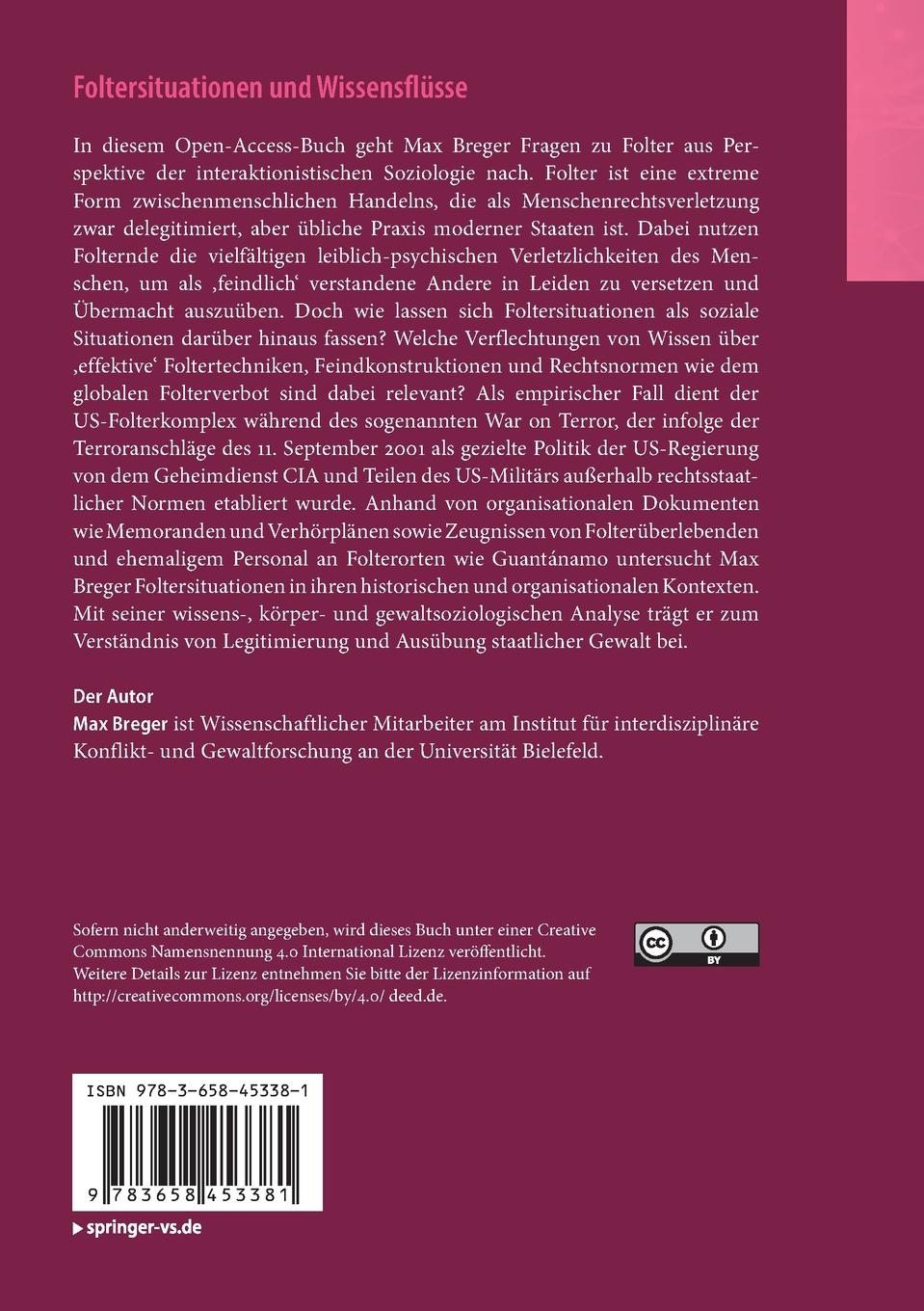 Rückseitencover Foltersituationen und Wissensflüsse