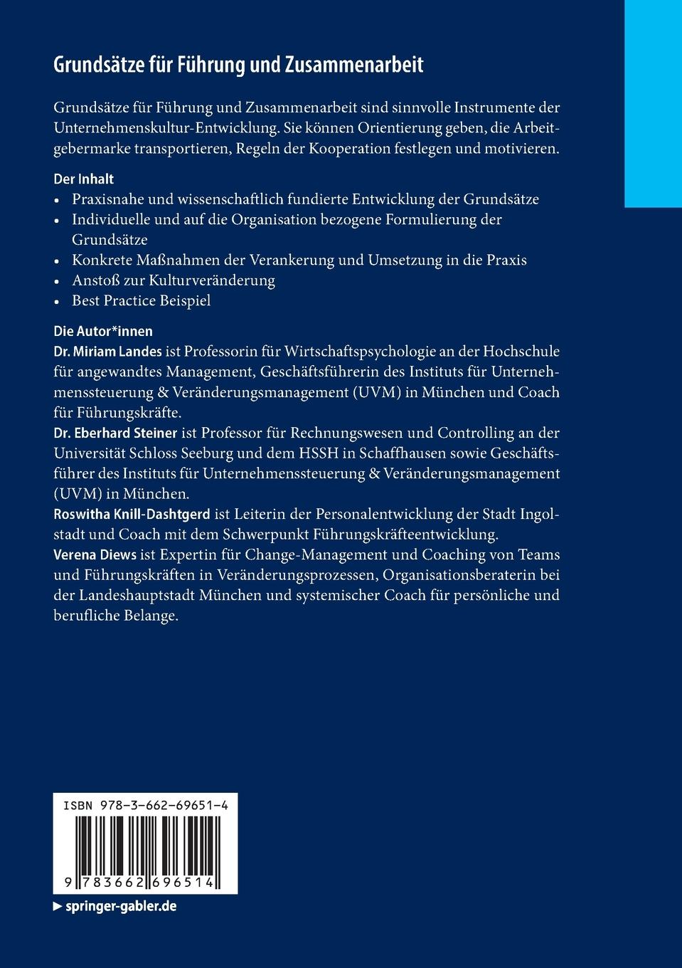 Rückseitencover Grundsätze für Führung und Zusammenarbeit