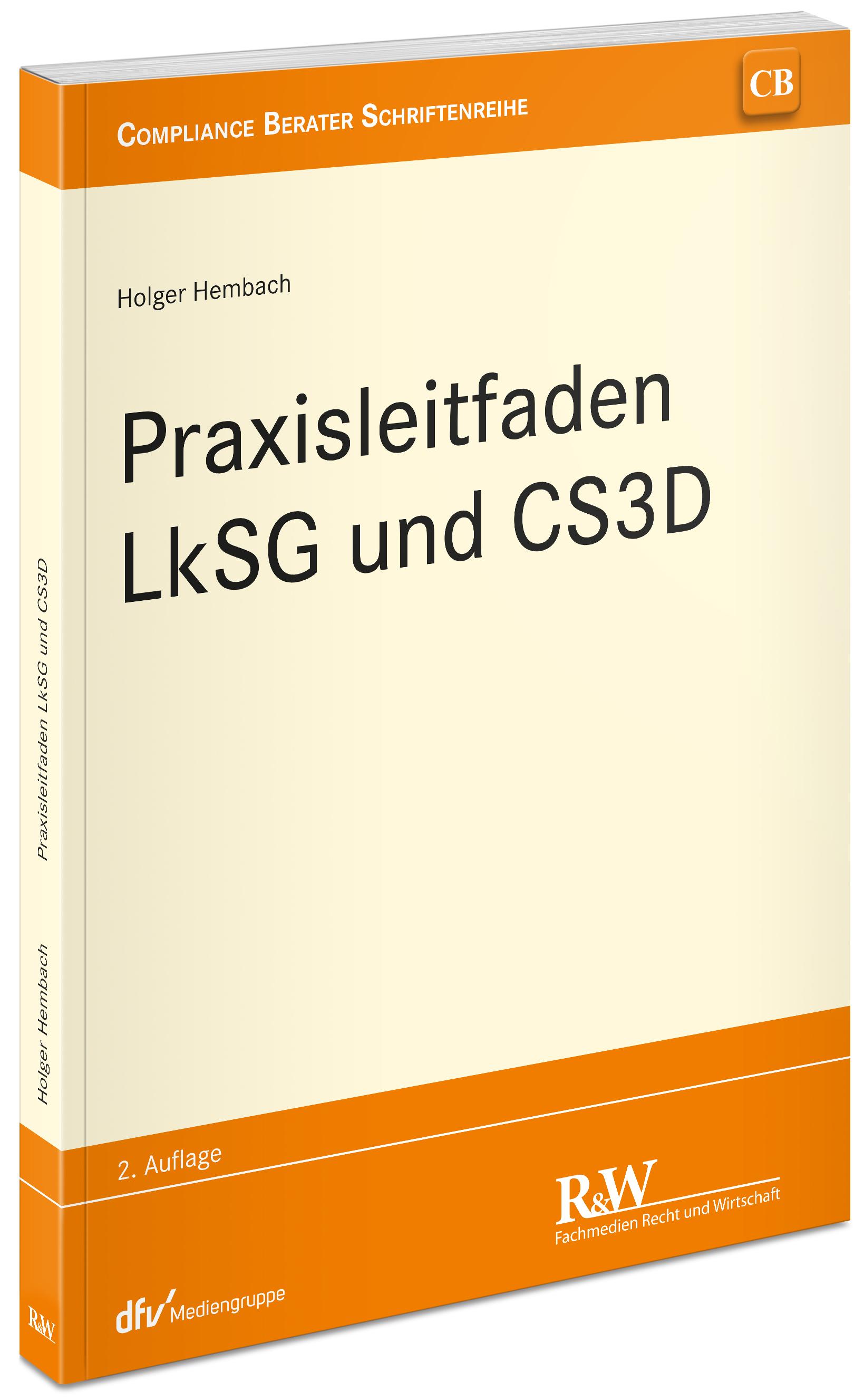 Vorderes Coverbild Praxisleitfaden LkSG und CS3D