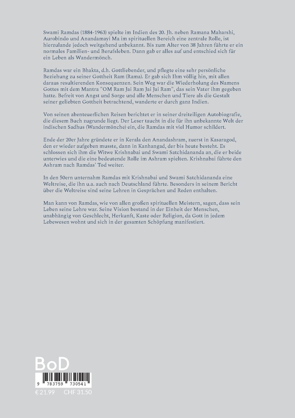 Rückseitencover Die Autobiografie eines Gottliebenden