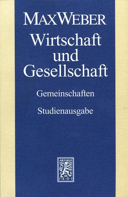 Vorderes Coverbild Max Weber Studienausgabe