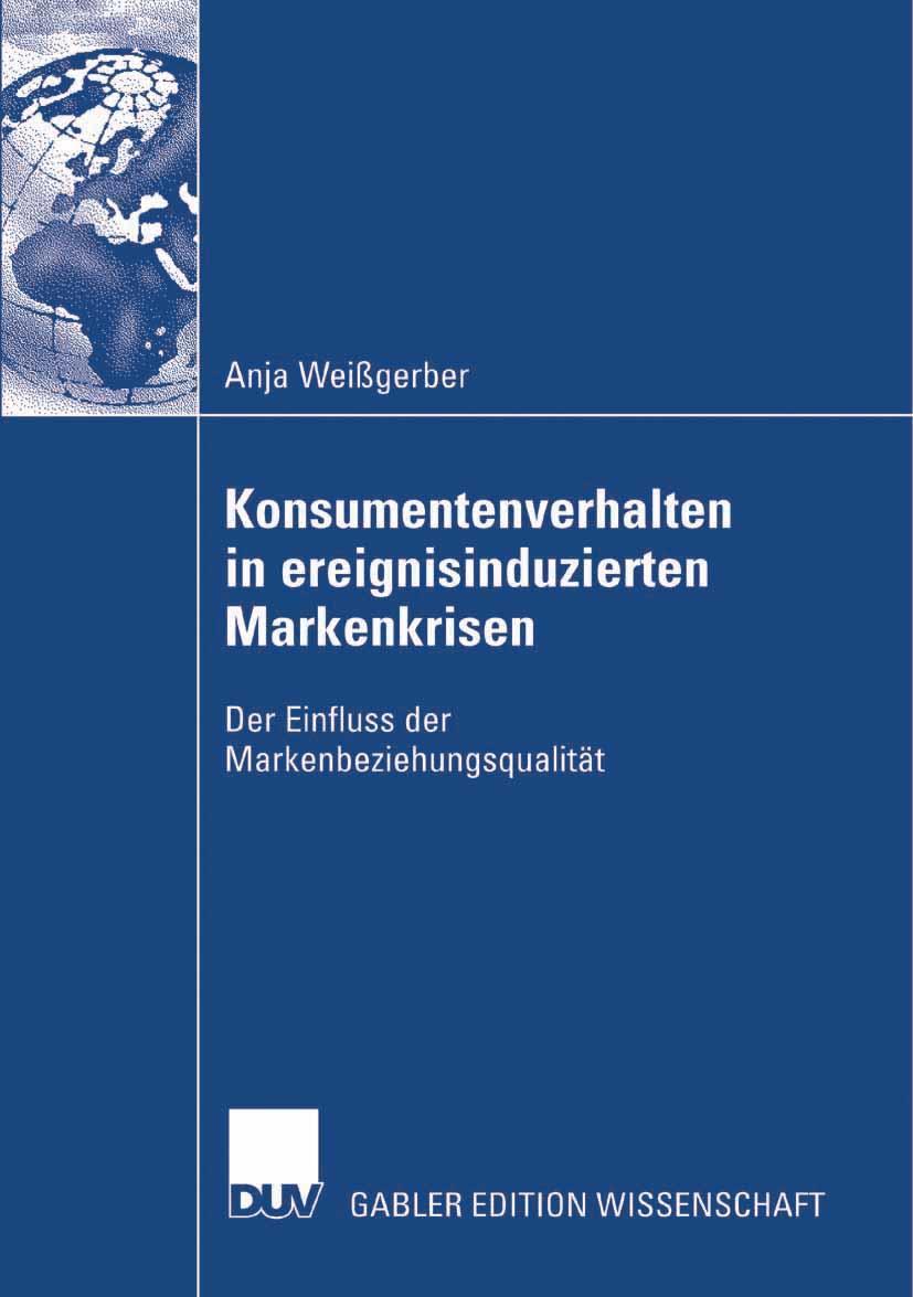 Vorderes Coverbild Konsumentenverhalten in ereignisinduzierten Markenkrisen