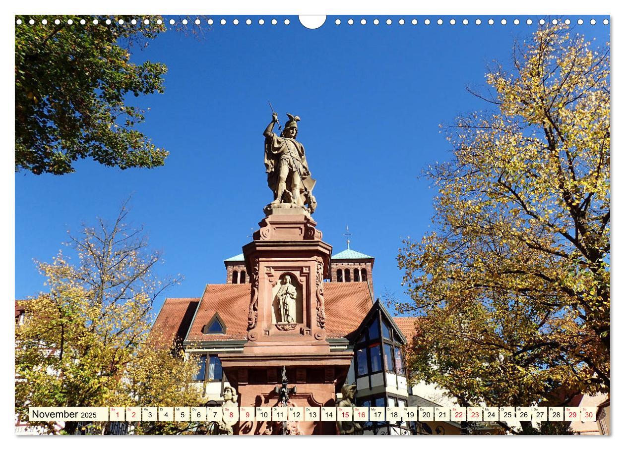 Beispielinhalt (Bild) Die Bergstraße - Sehenswerte Städte, Natur und weite Ausblicke (Wandkalender 2025 DIN A3 quer), CALVENDO Monatskalender
