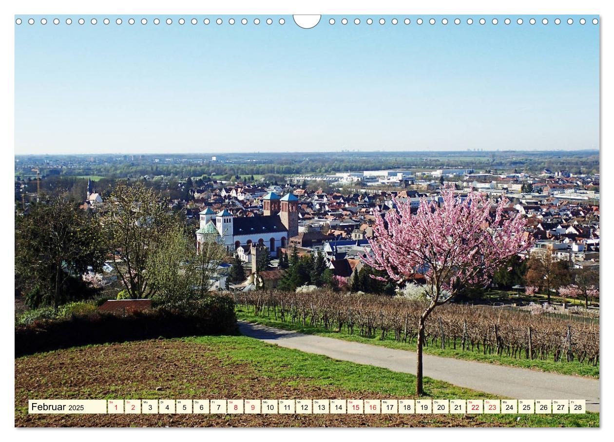 Beispielinhalt (Bild) Die Bergstraße - Sehenswerte Städte, Natur und weite Ausblicke (Wandkalender 2025 DIN A3 quer), CALVENDO Monatskalender