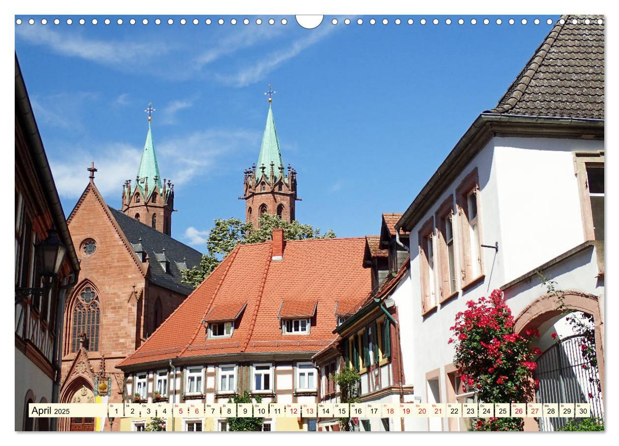 Beispielinhalt (Bild) Die Bergstraße - Sehenswerte Städte, Natur und weite Ausblicke (Wandkalender 2025 DIN A3 quer), CALVENDO Monatskalender