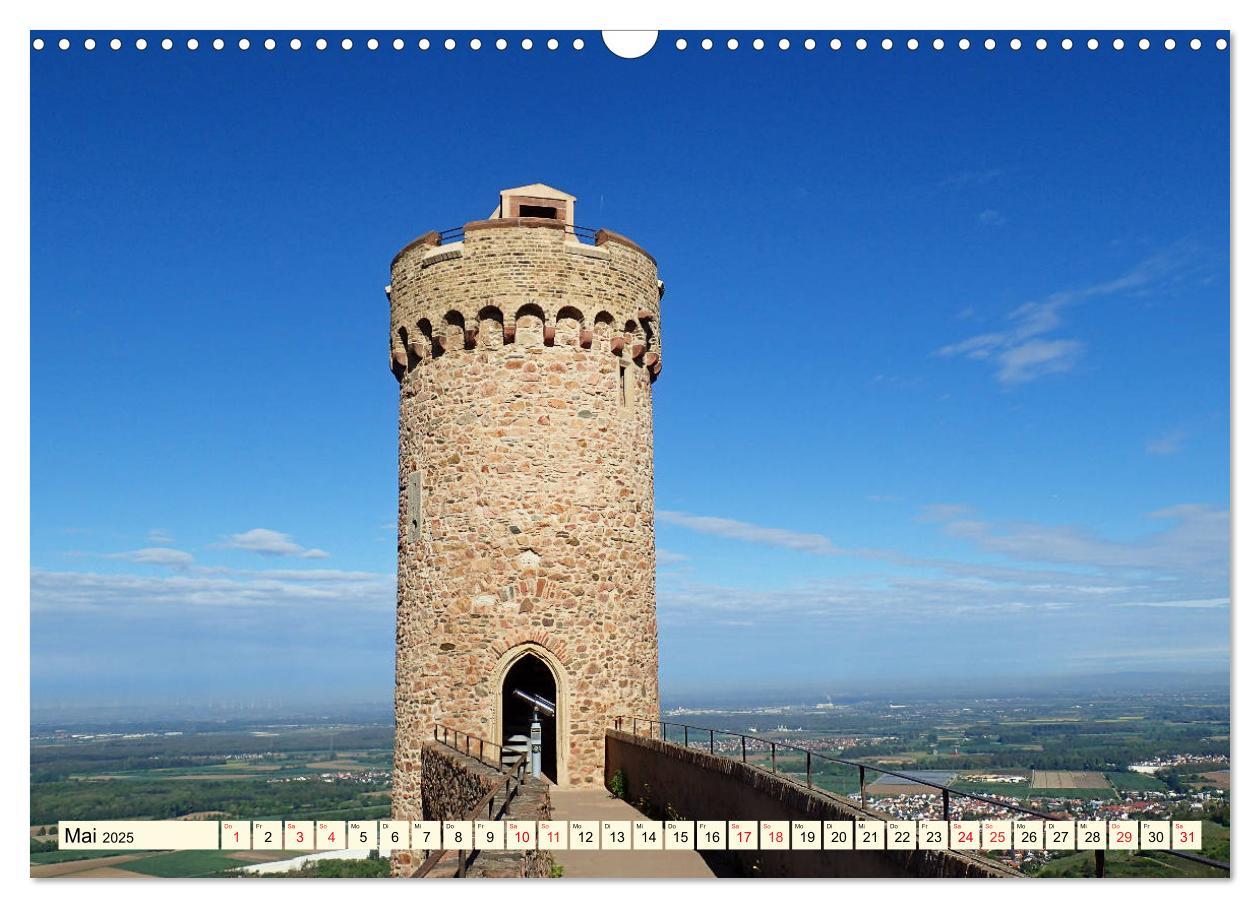Beispielinhalt (Bild) Die Bergstraße - Sehenswerte Städte, Natur und weite Ausblicke (Wandkalender 2025 DIN A3 quer), CALVENDO Monatskalender