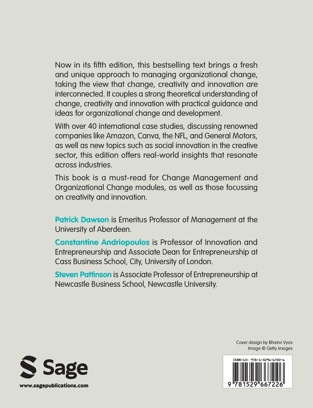 Rückseitencover Managing Change, Creativity and Innovation