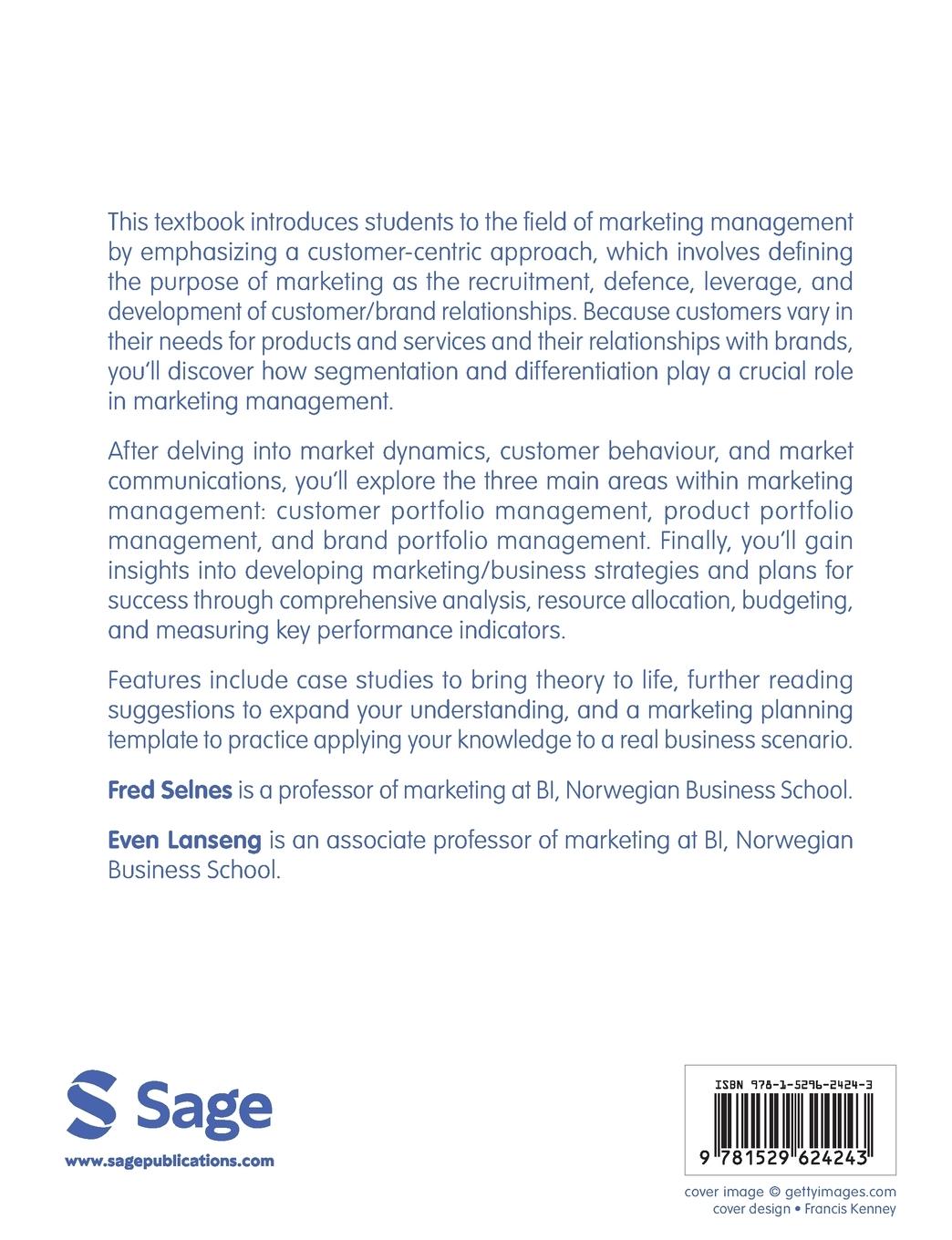 Rückseitencover Marketing Management