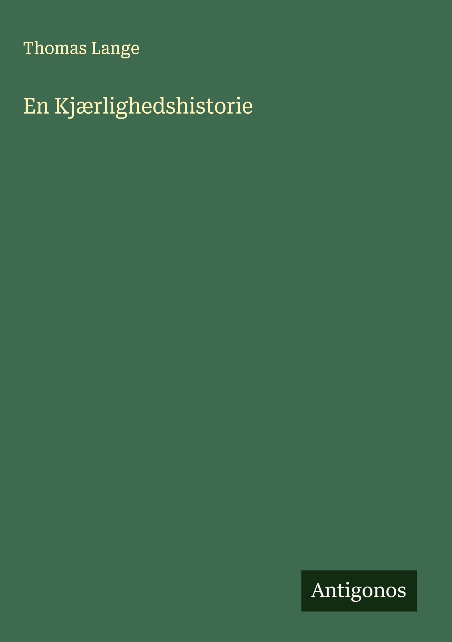 Vorderes Coverbild En Kjærlighedshistorie