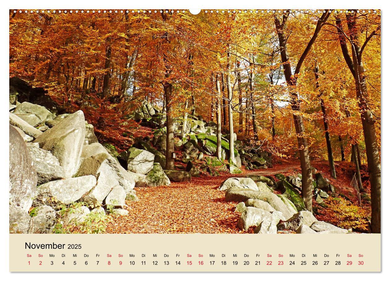 Beispielinhalt (Bild) Entlang der Bergstraße Burgen, Wein und Fachwerk (hochwertiger Premium Wandkalender 2025 DIN A2 quer), Kunstdruck in Hochglanz