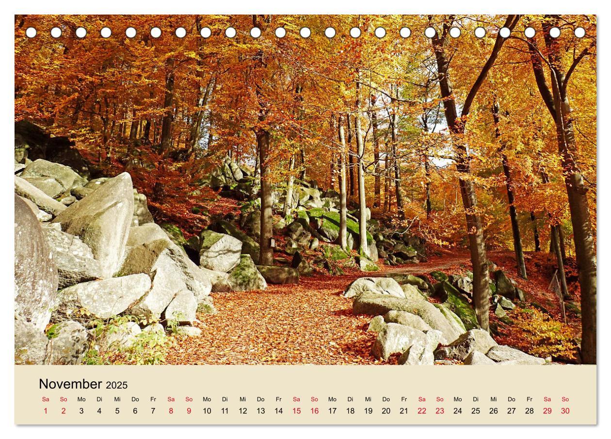 Beispielinhalt (Bild) Entlang der Bergstraße Burgen, Wein und Fachwerk (Tischkalender 2025 DIN A5 quer), CALVENDO Monatskalender