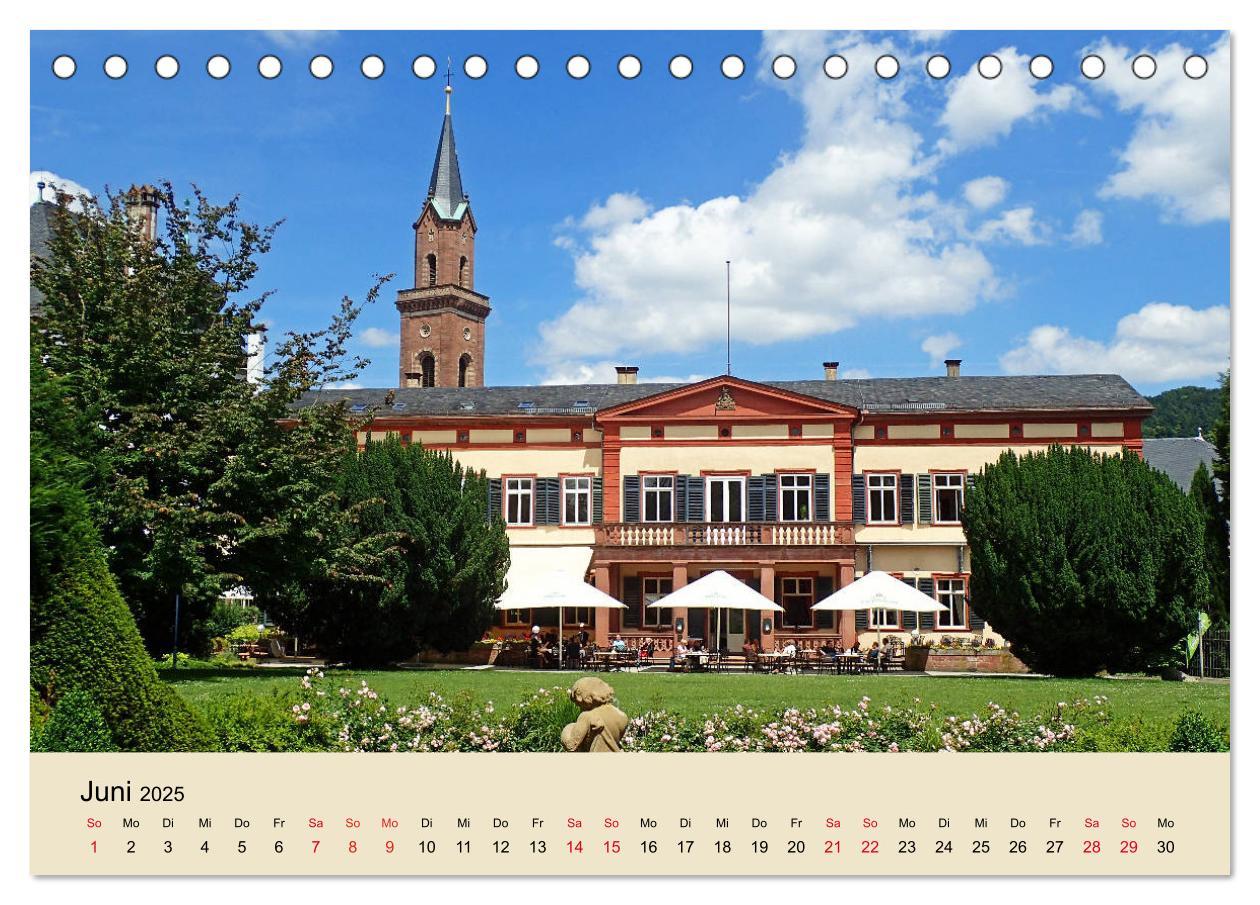 Beispielinhalt (Bild) Entlang der Bergstraße Burgen, Wein und Fachwerk (Tischkalender 2025 DIN A5 quer), CALVENDO Monatskalender