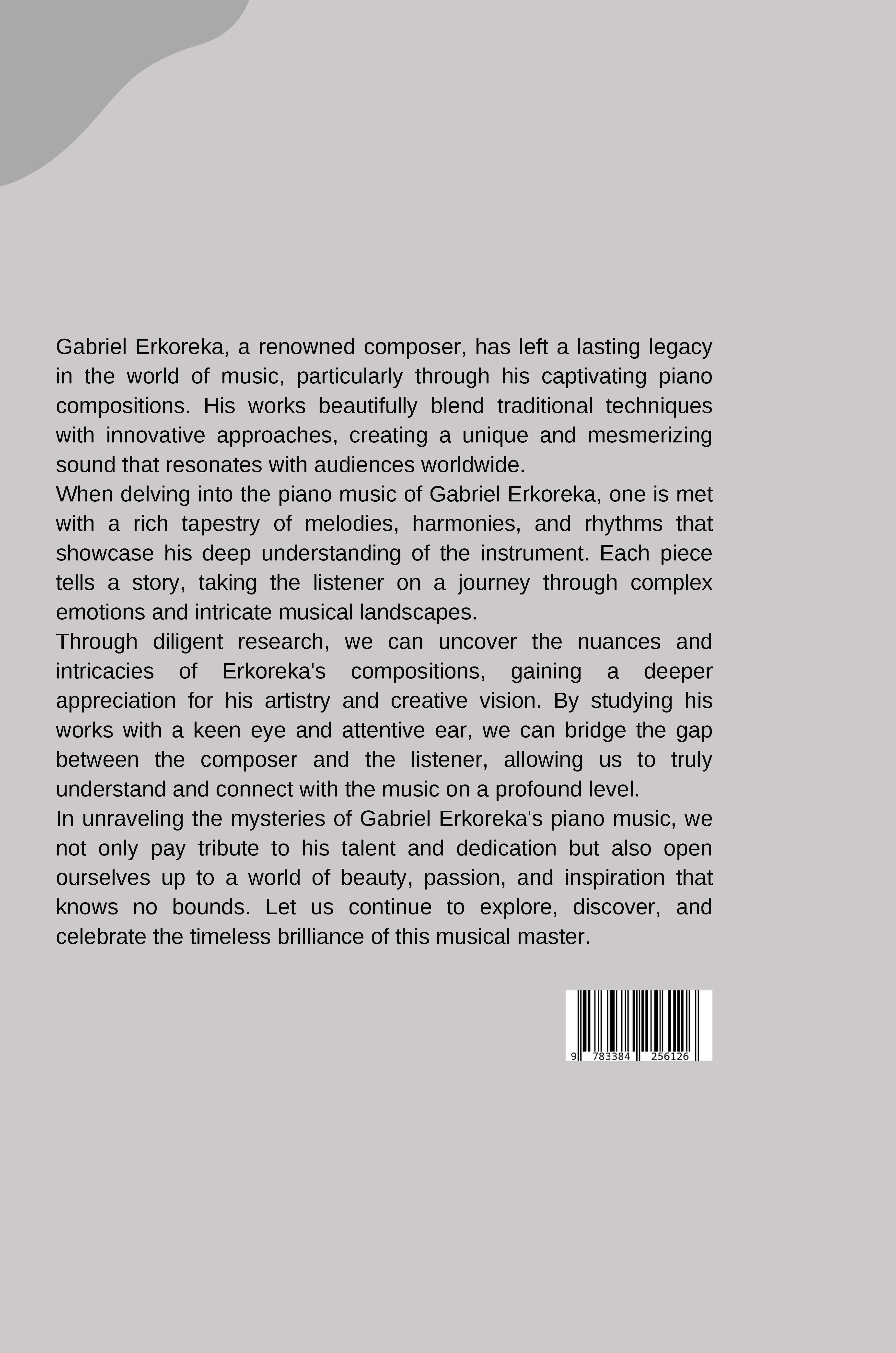 Rückseitencover Unveiling Gabriel Erkoreka: A Basque Composer Deserving Wider Recognition