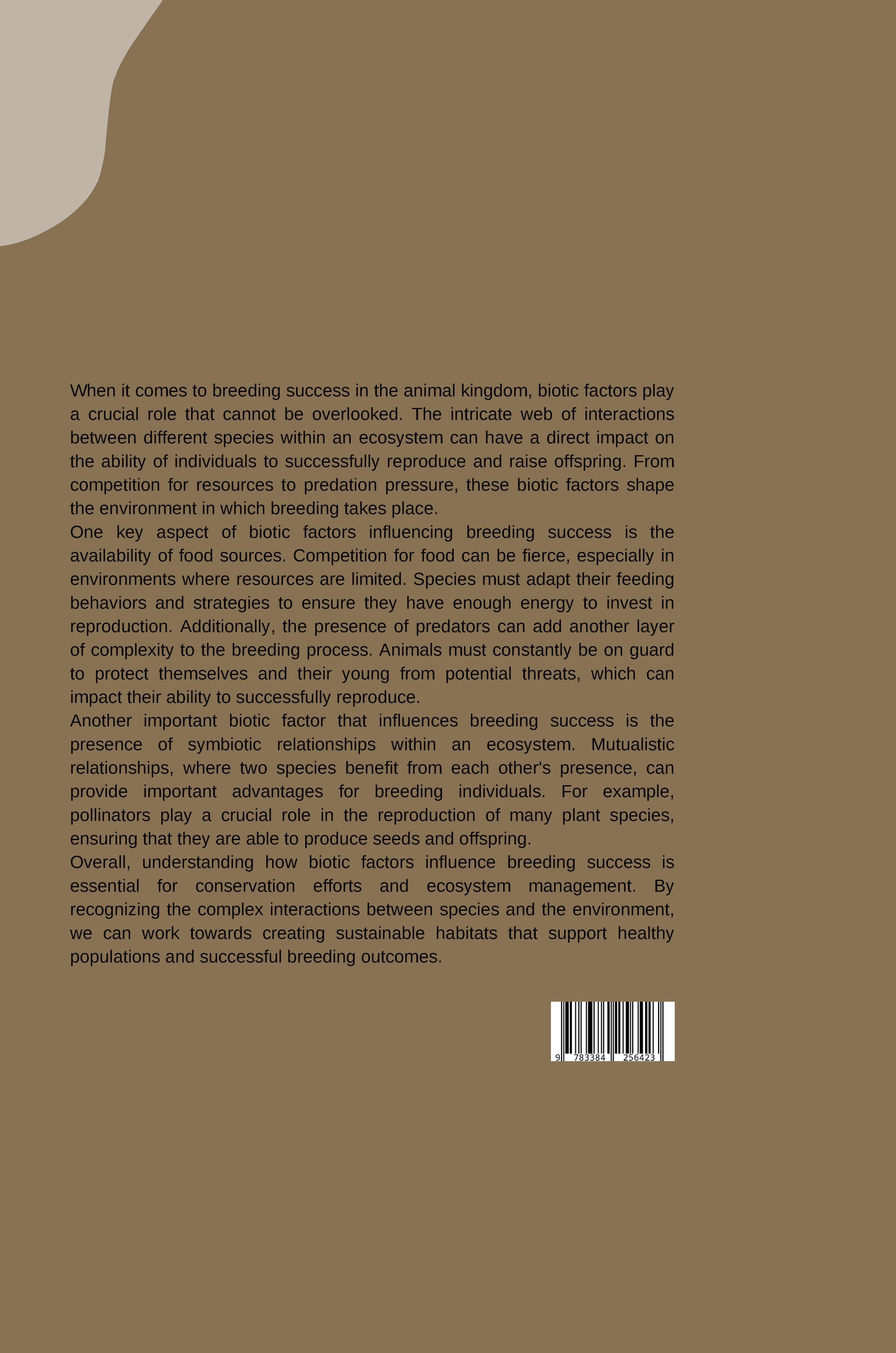 Rückseitencover Beyond Food and Shelter: The Role of Biotic Cues in Animal Breeding Sites