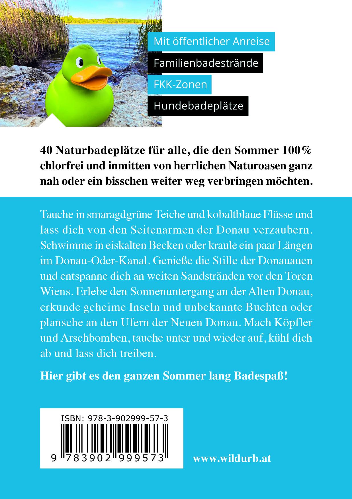 Rückseitencover BADESPASS. Eintauchen in natürliche Gewässer