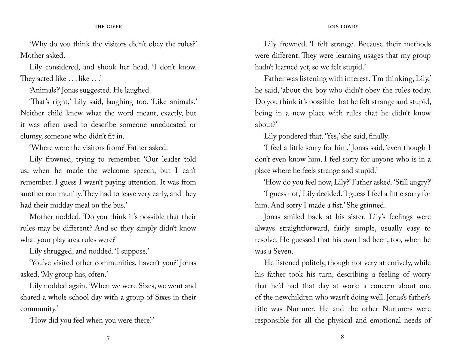 Beispielinhalt (Bild) The Giver