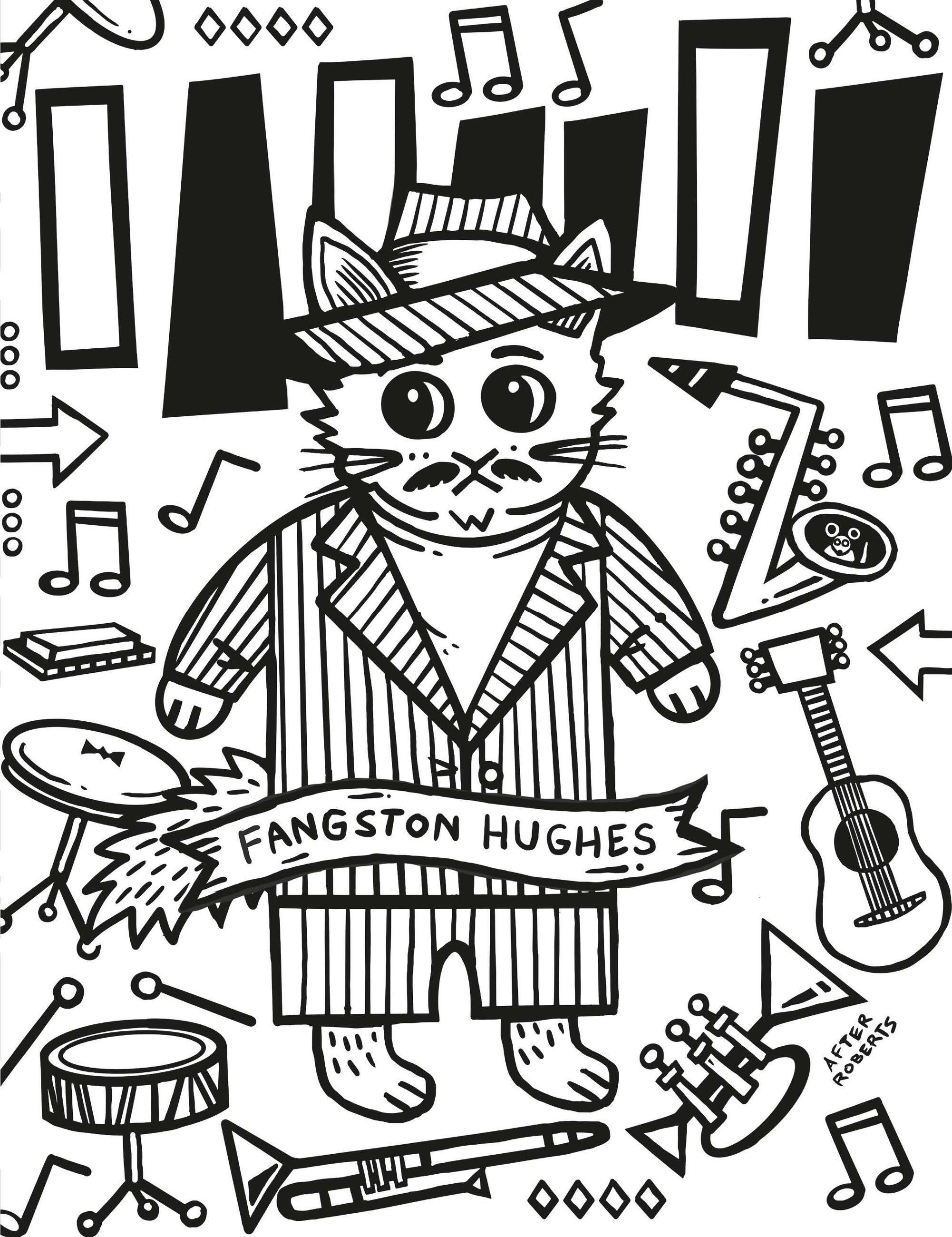 Beispielinhalt (Bild) Literary Cats Coloring Book