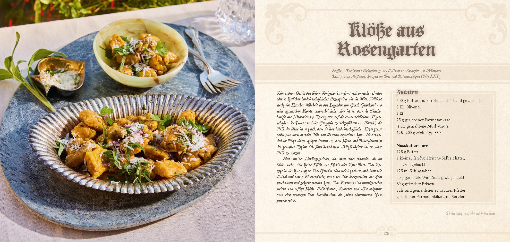 Beispielinhalt (Bild) Rezepte aus Westeros und Essos