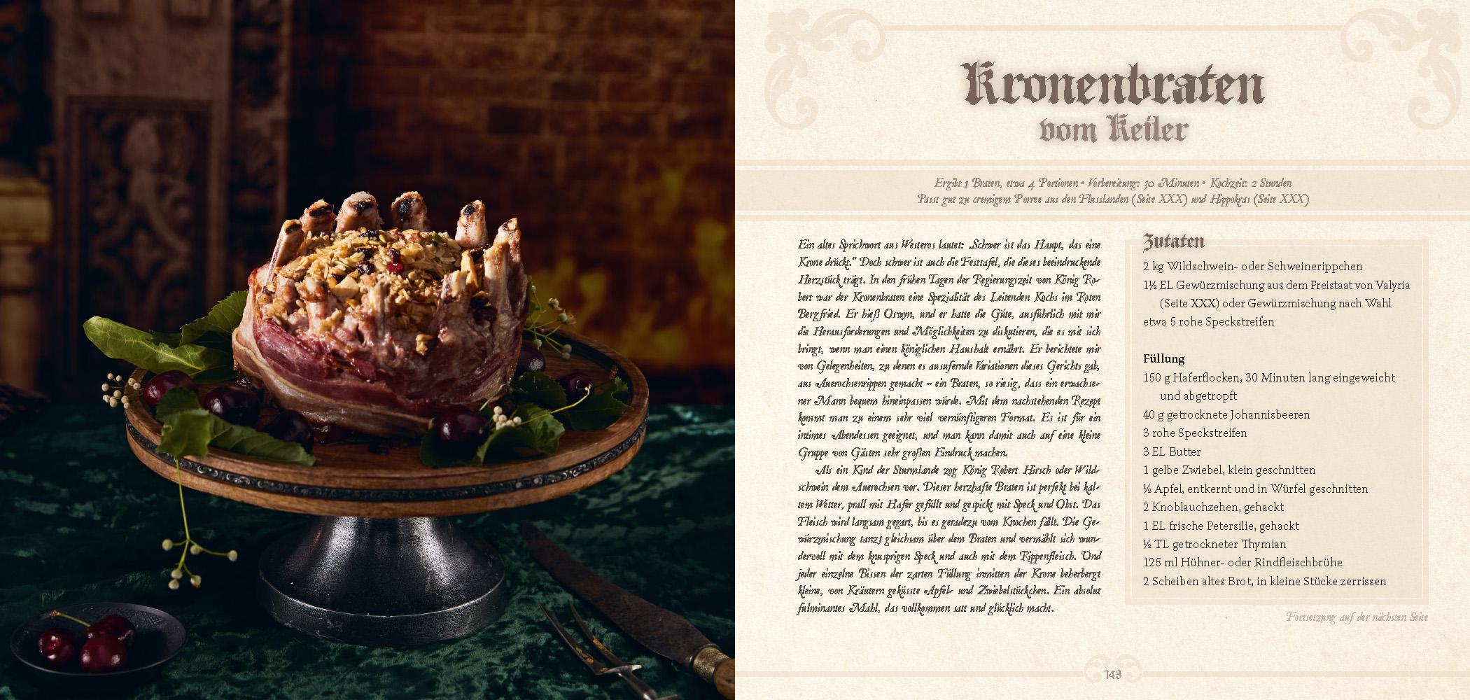 Beispielinhalt (Bild) Rezepte aus Westeros und Essos