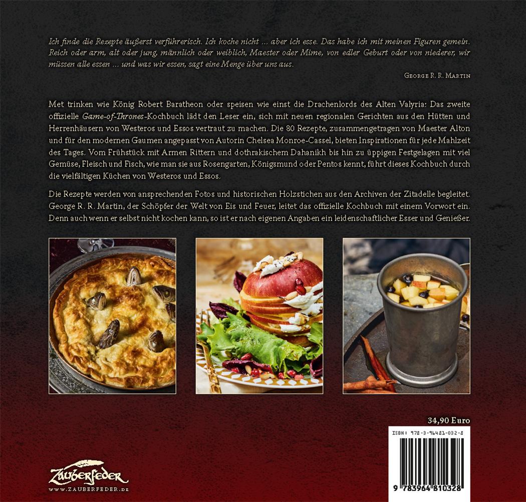 Rückseitencover Rezepte aus Westeros und Essos