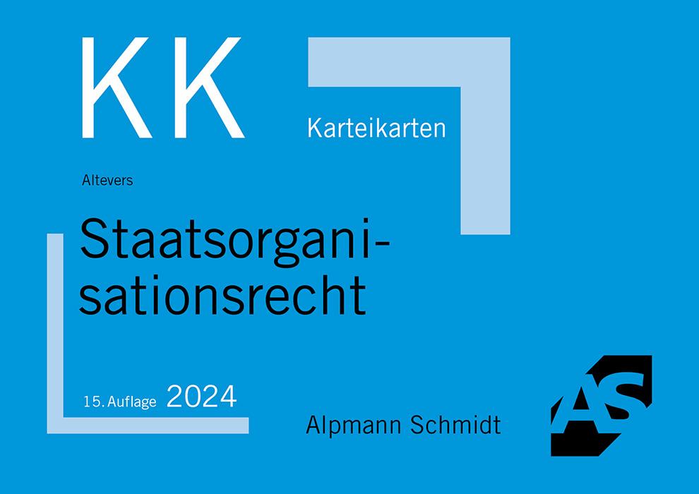 Vorderes Coverbild Karteikarten Staatsorganisationsrecht
