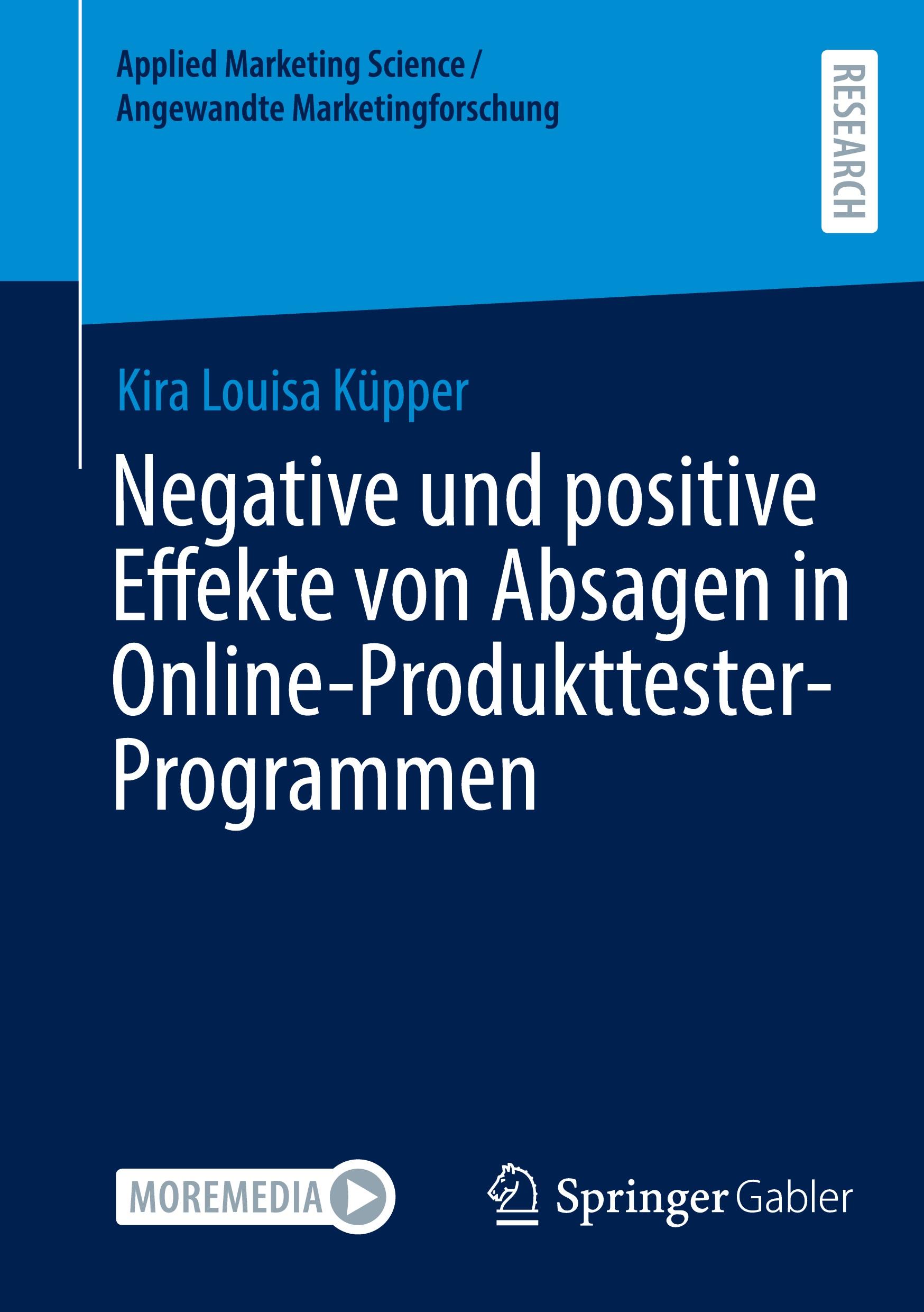 Vorderes Coverbild Negative und positive Effekte von Absagen in Online-Produkttester-Programmen