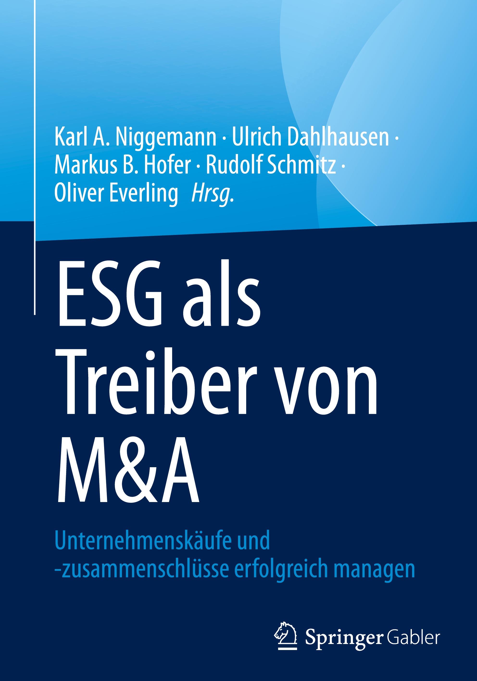 Vorderes Coverbild ESG als Treiber von M&A