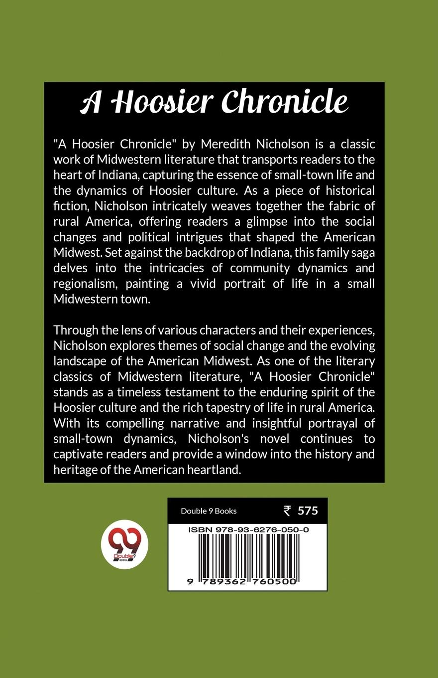 Rückseitencover A Hoosier Chronicle