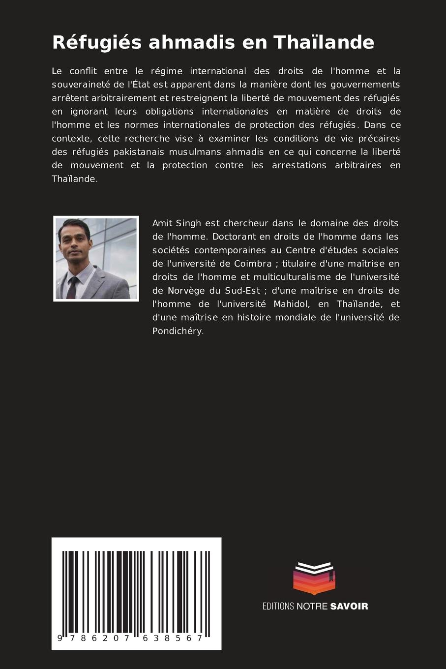 Rückseitencover Réfugiés ahmadis en Thaïlande