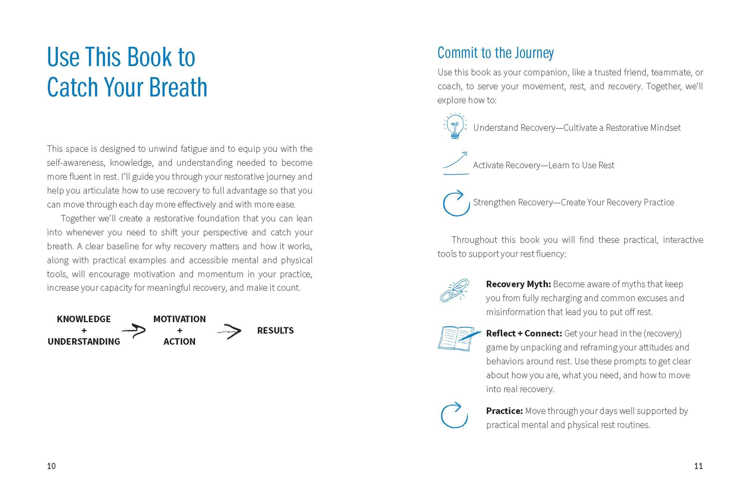 Beispielinhalt (Bild) Move, Rest, Recover: A Workbook