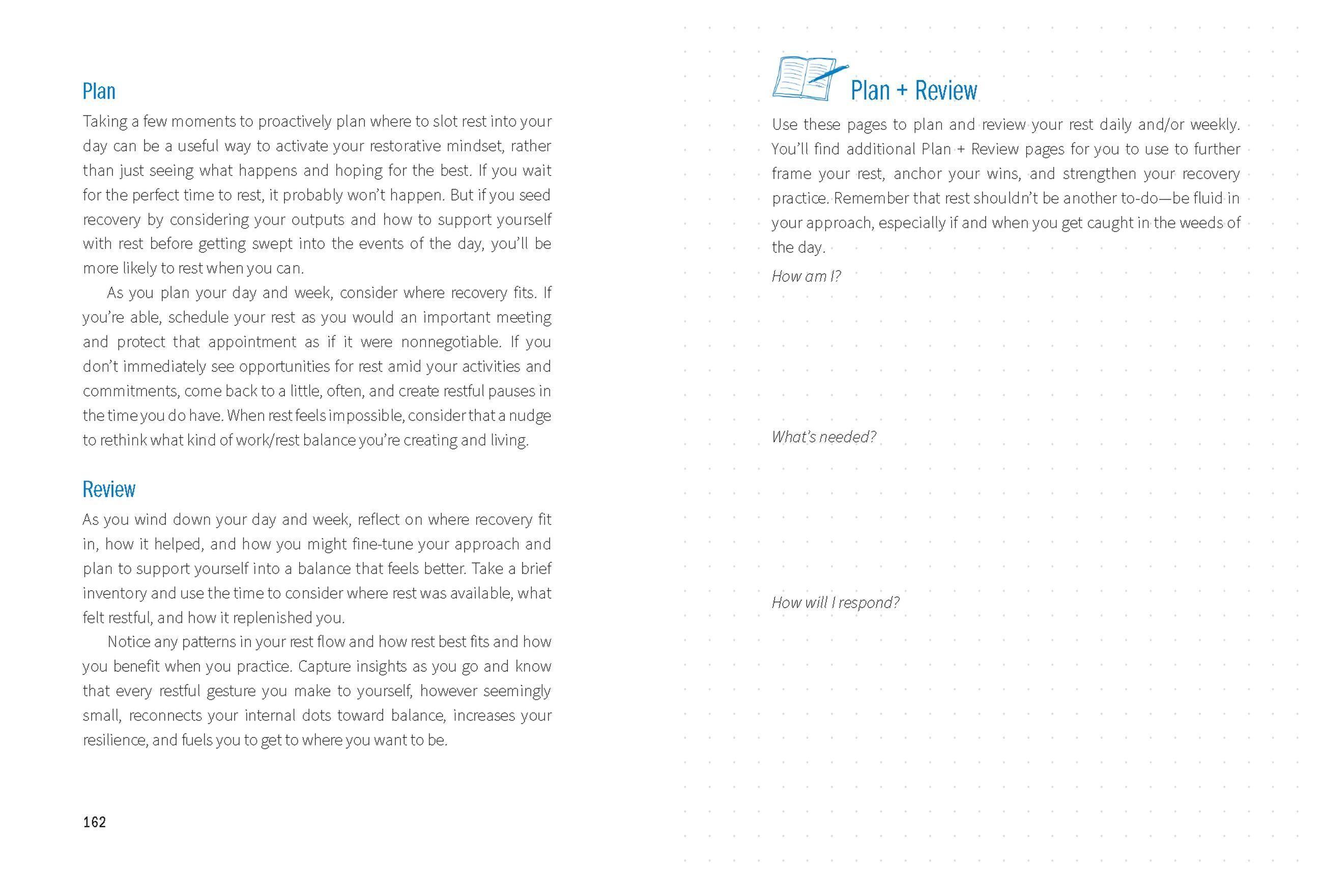 Beispielinhalt (Bild) Move, Rest, Recover: A Workbook