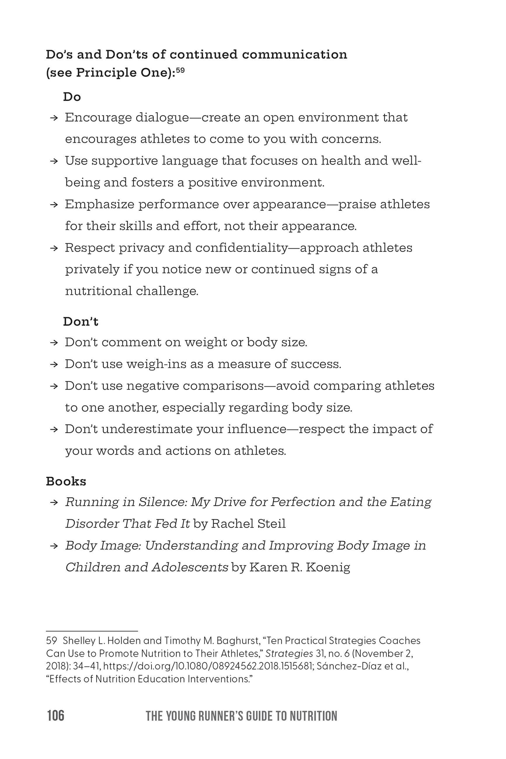 Beispielinhalt (Bild) The Young Runner's Guide to Nutrition