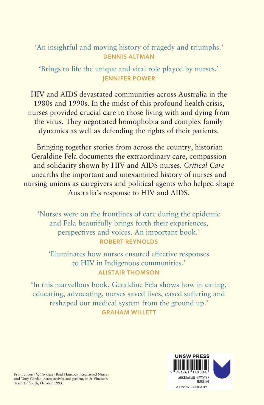 Rückseitencover Critical Care Nurses on the frontline of Australia's AIDS crisis