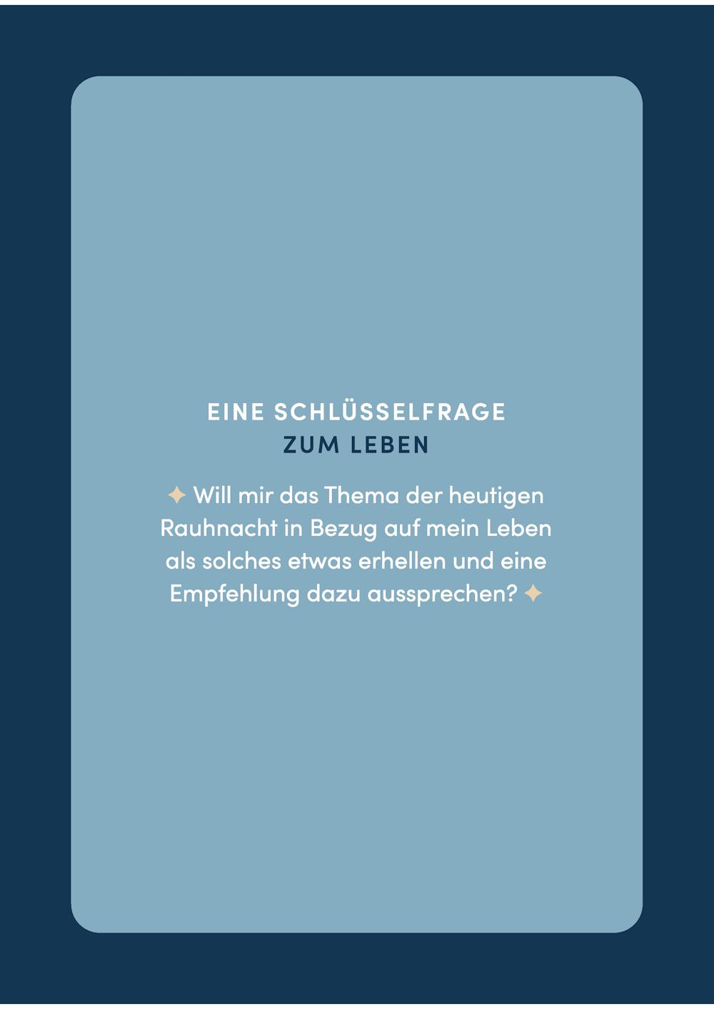 Beispielinhalt (Bild) Rauhnächte - 12 Tage nur für dich - Das Kartenset