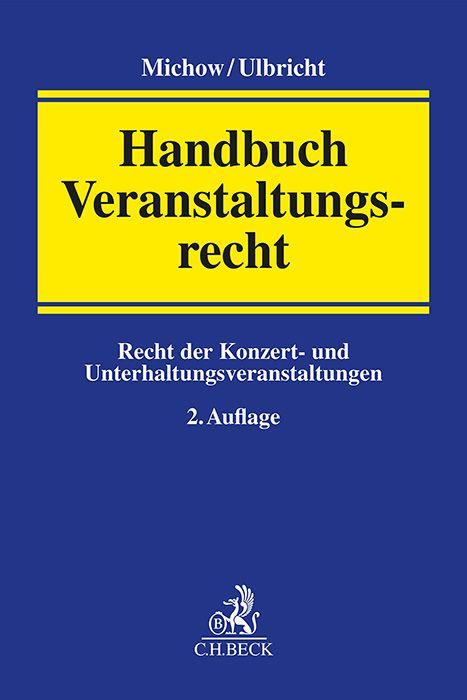 Vorderes Coverbild Handbuch Veranstaltungsrecht