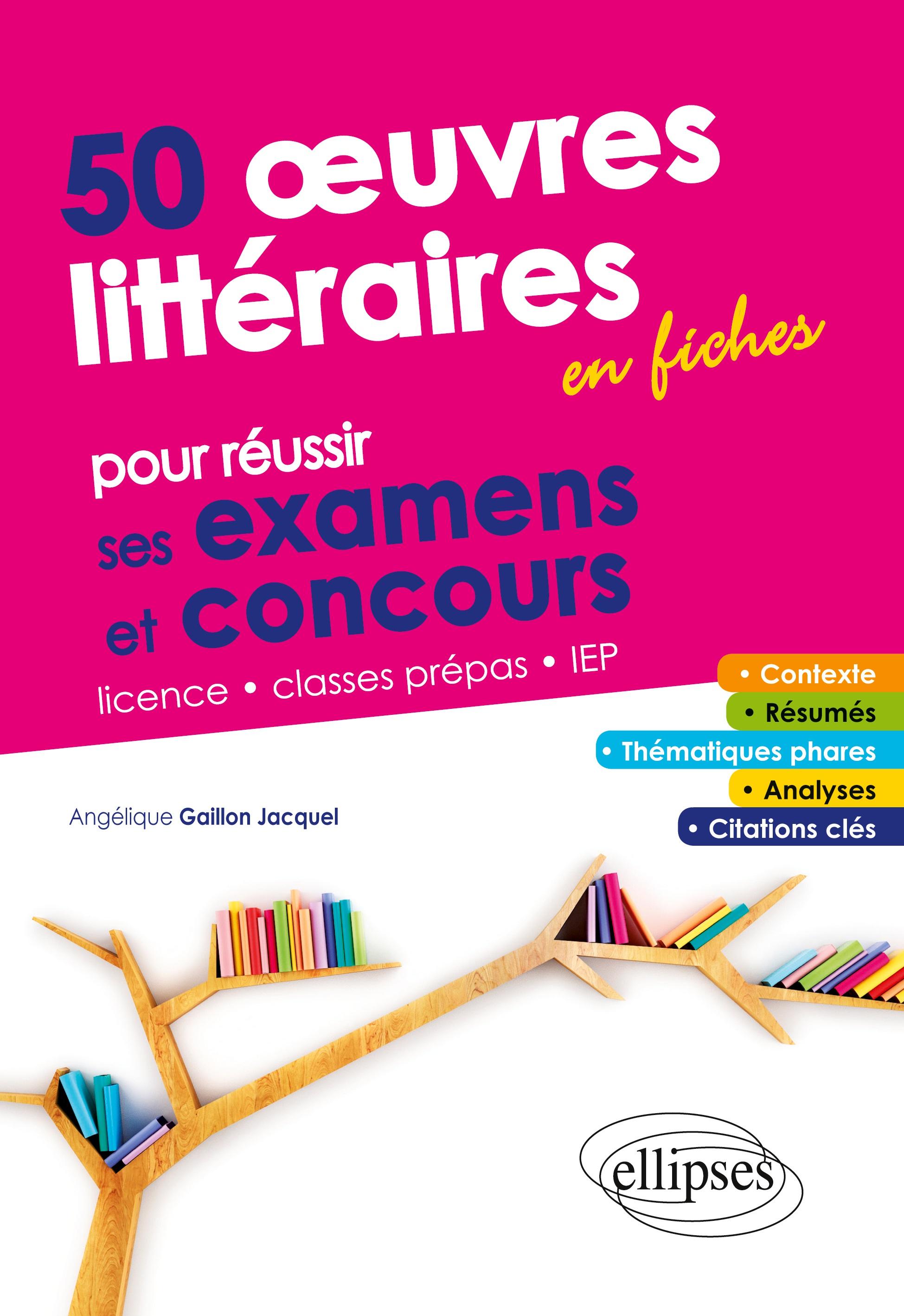 Vorderes Coverbild 50 ¿uvres littéraires en fiches pour réussir ses examens et concours