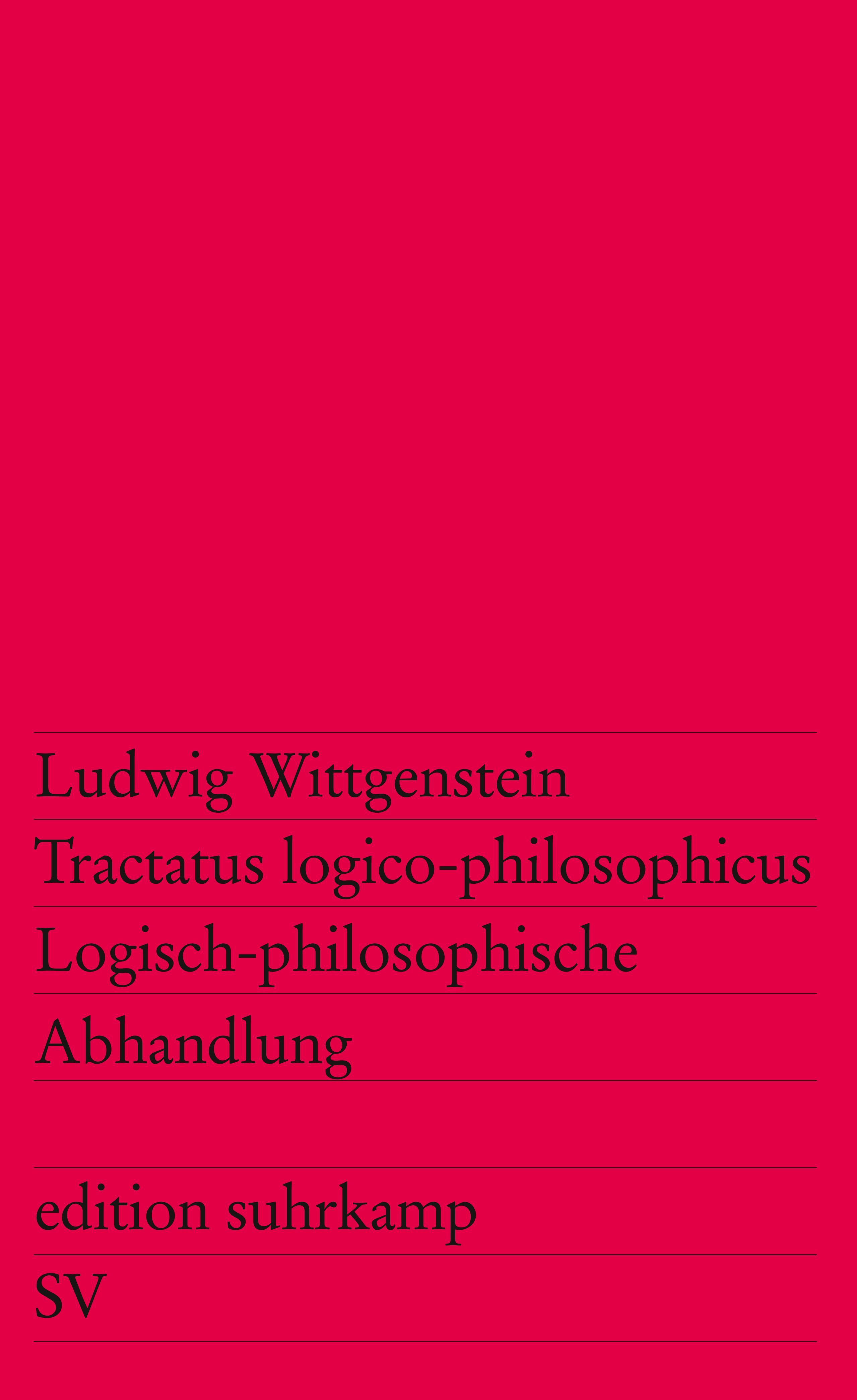 Vorderes Coverbild Tractatus logico-philosophicus / Logisch-philosophische Abhandlung