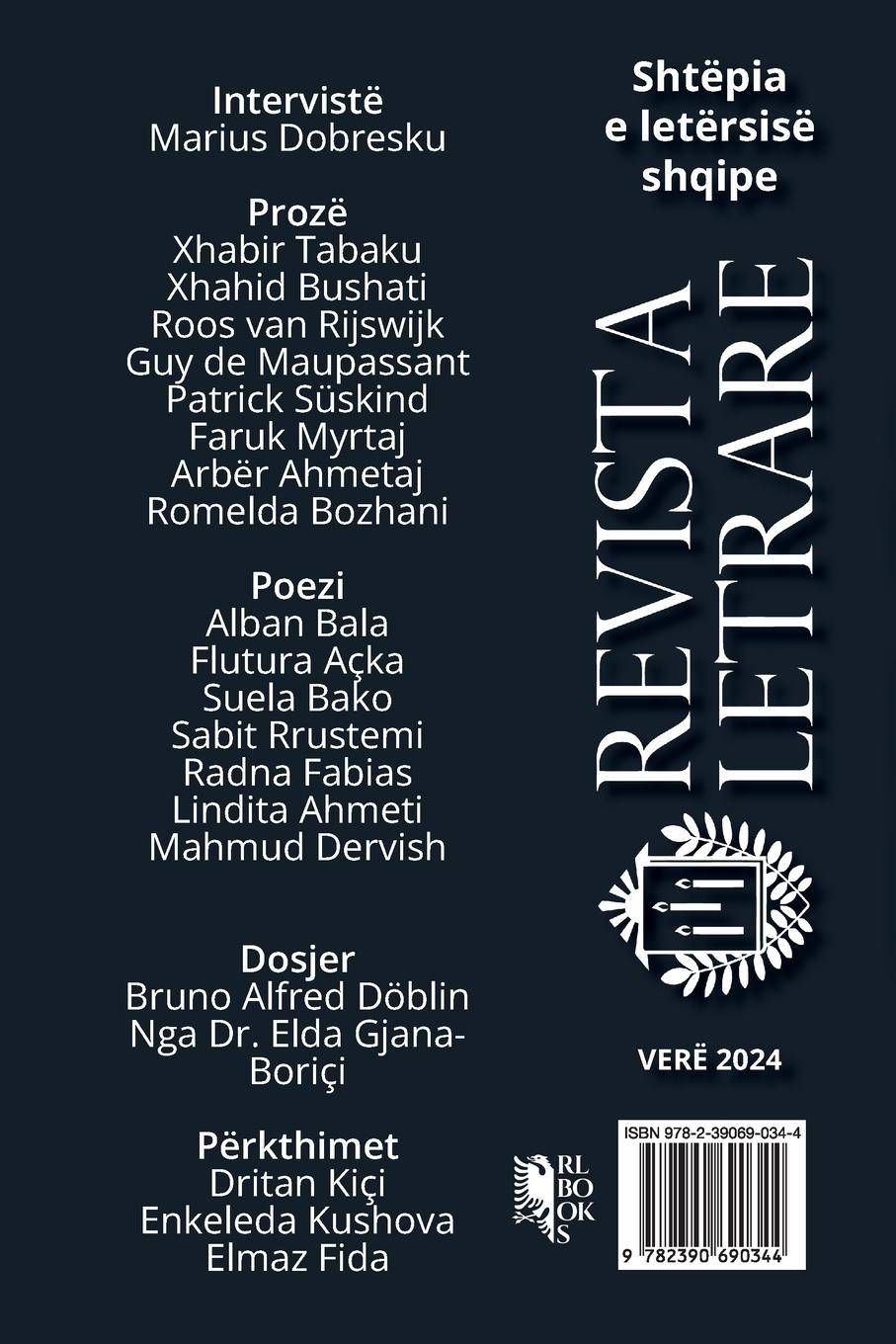 Rückseitencover Revista Letrare