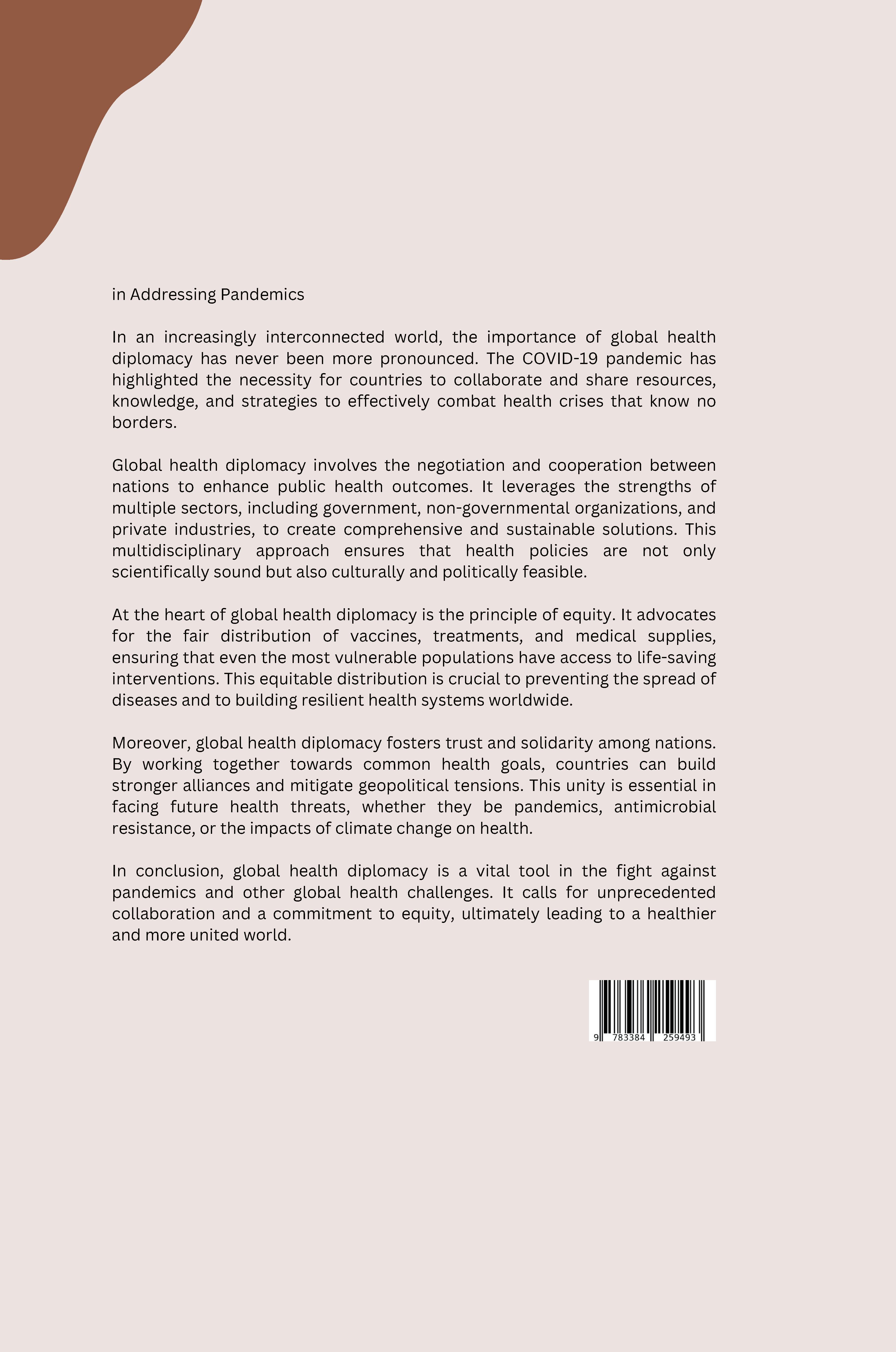 Rückseitencover Building a United Front: The Critical Role of Global Health Diplomacy