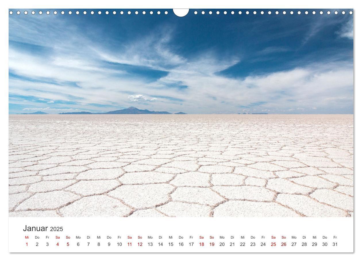 Beispielinhalt (Bild) Bolivien - Das bezaubernde Land in Südamerika. (Wandkalender 2025 DIN A3 quer), CALVENDO Monatskalender