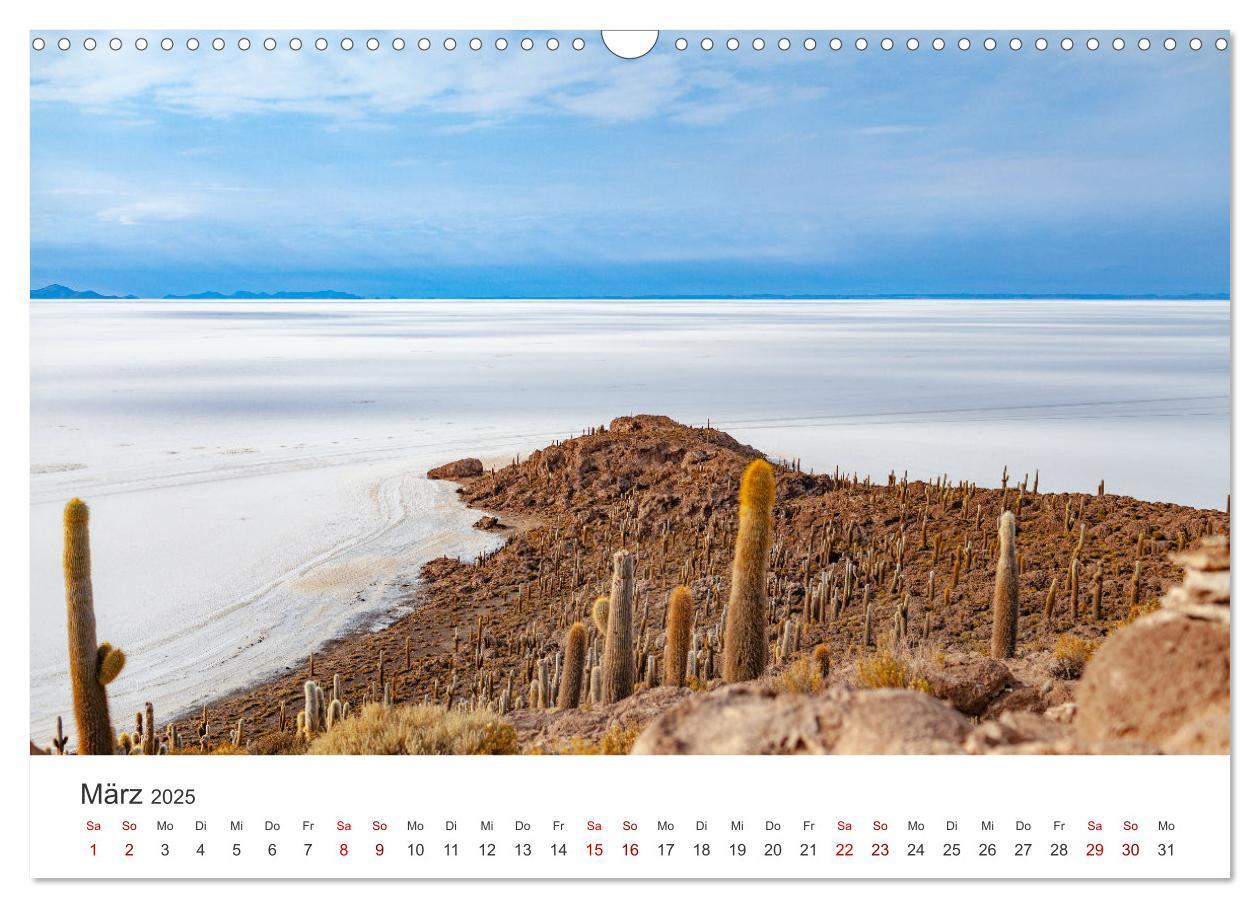 Beispielinhalt (Bild) Bolivien - Das bezaubernde Land in Südamerika. (Wandkalender 2025 DIN A3 quer), CALVENDO Monatskalender