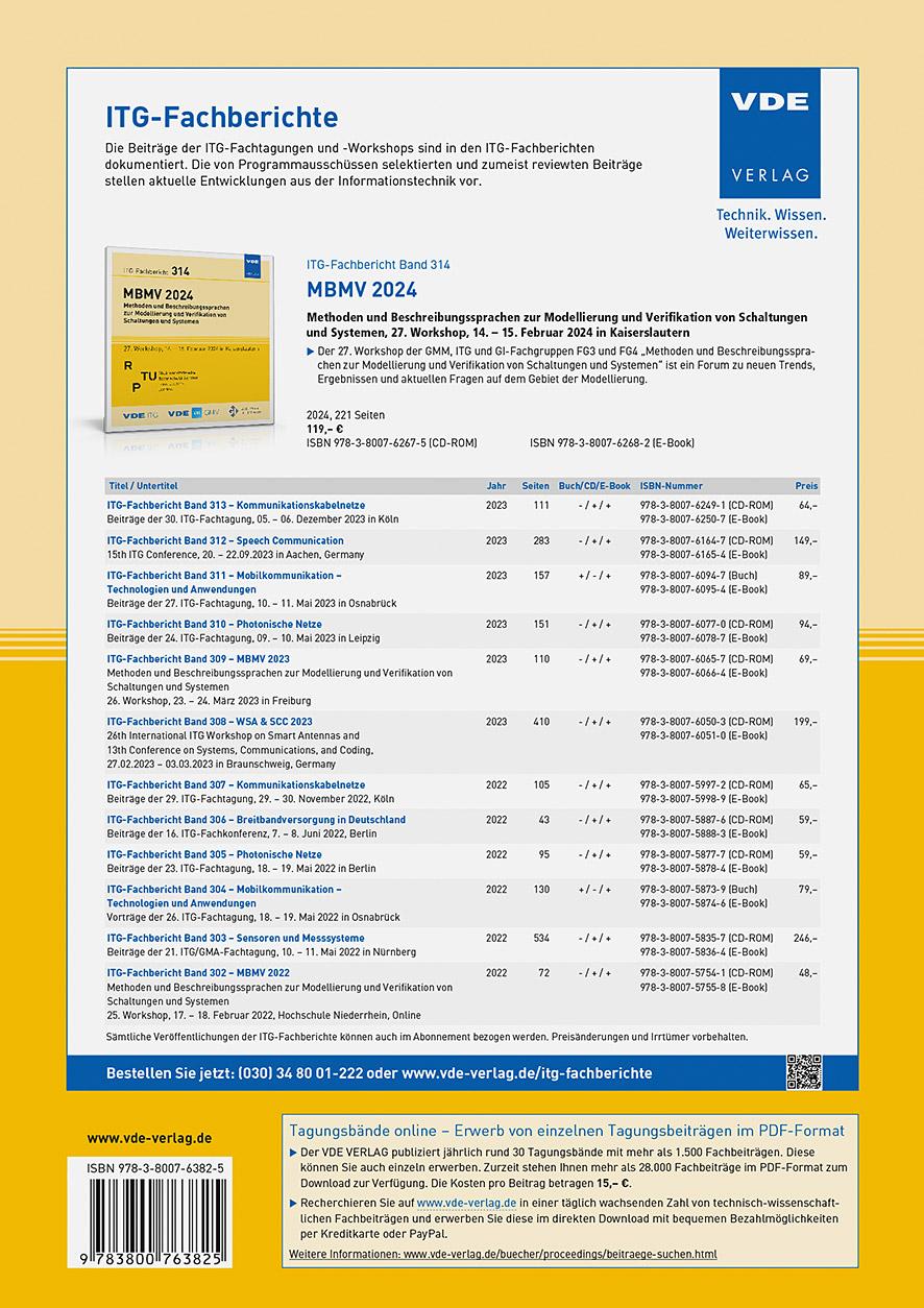 Rückseitencover ITG-Fb. 316: Mobilkommunikation - Technologien und Anwendungen