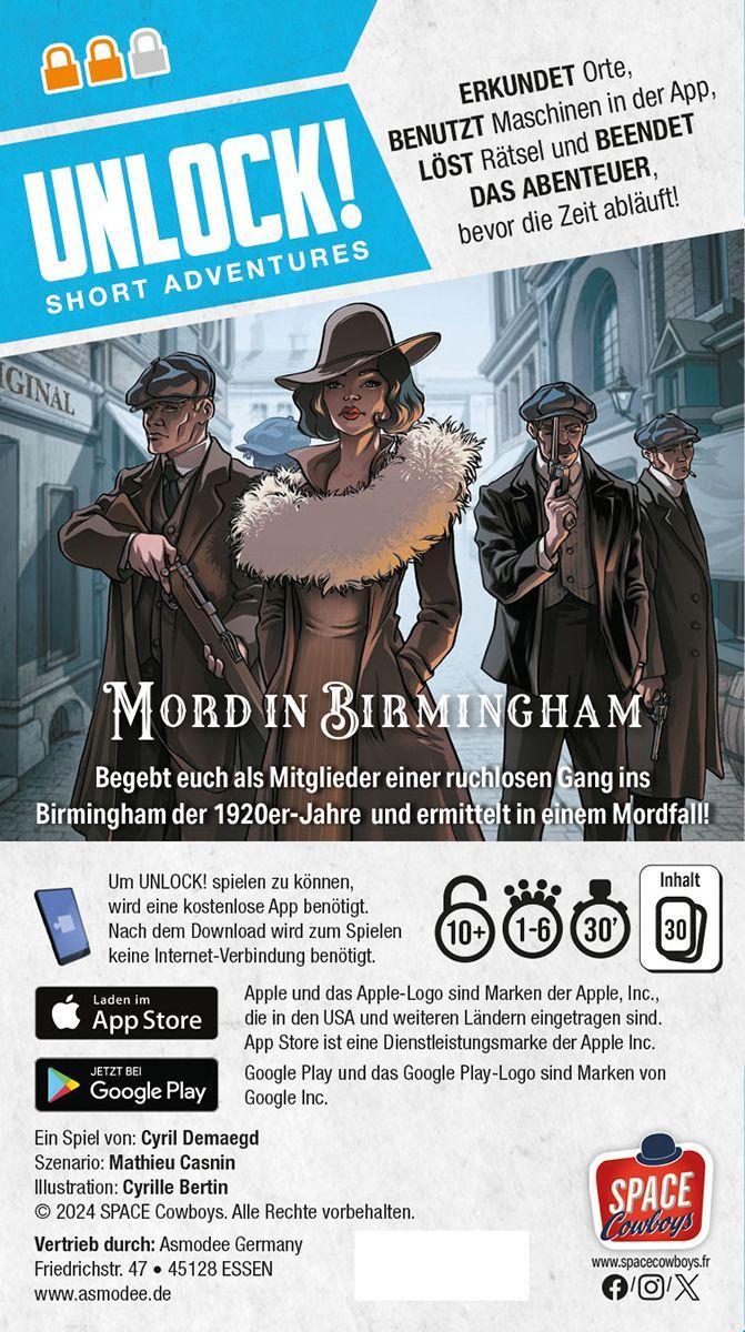 Beispielinhalt (Bild) Unlock! Short Adventures: Mord in Birmingham