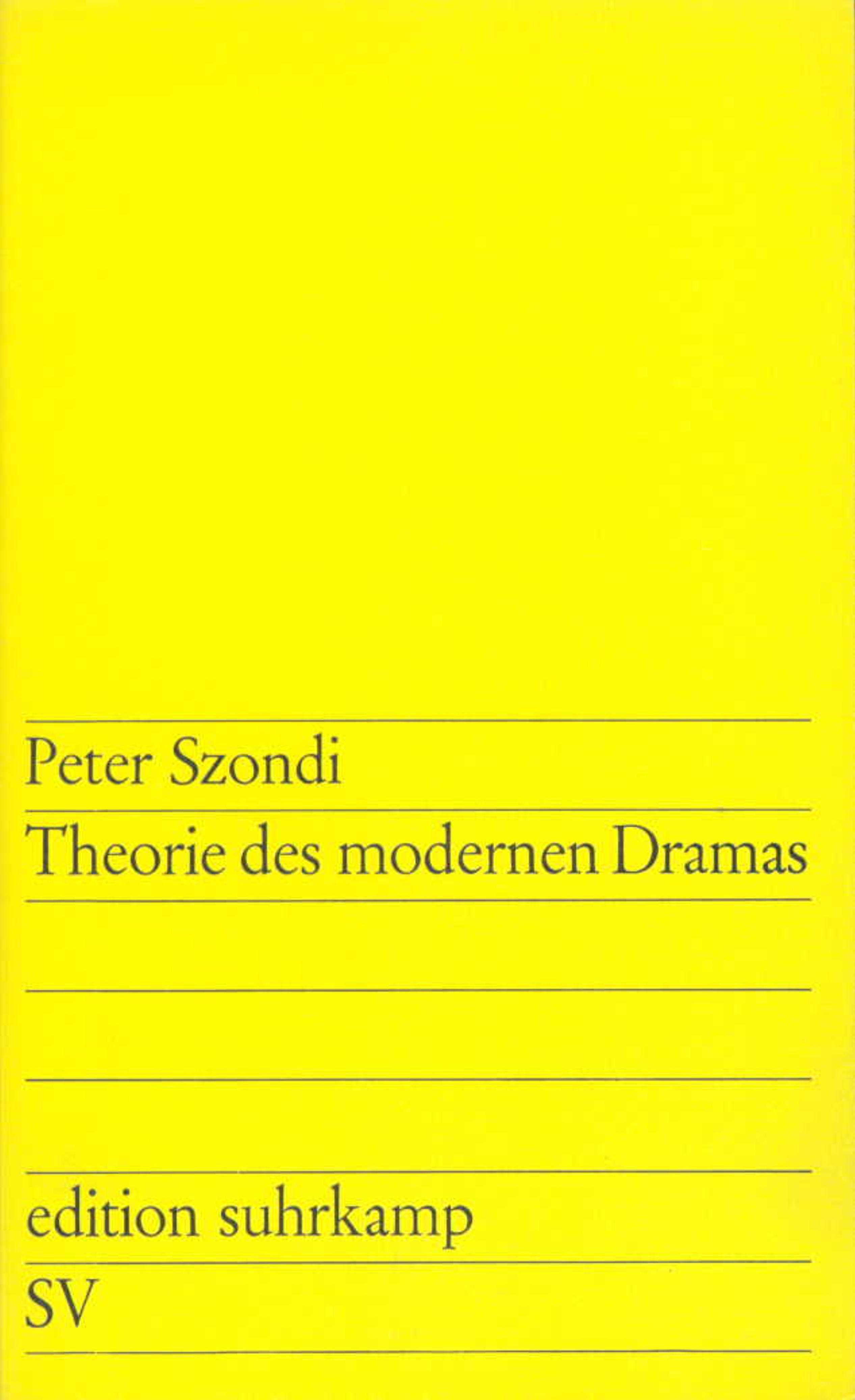 Vorderes Coverbild Theorie des modernen Dramas