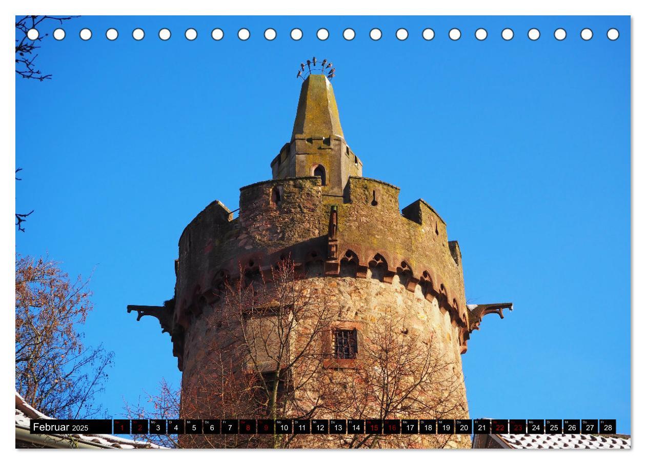 Beispielinhalt (Bild) Weinheim - Stadt unter den zwei Burgen (Tischkalender 2025 DIN A5 quer), CALVENDO Monatskalender