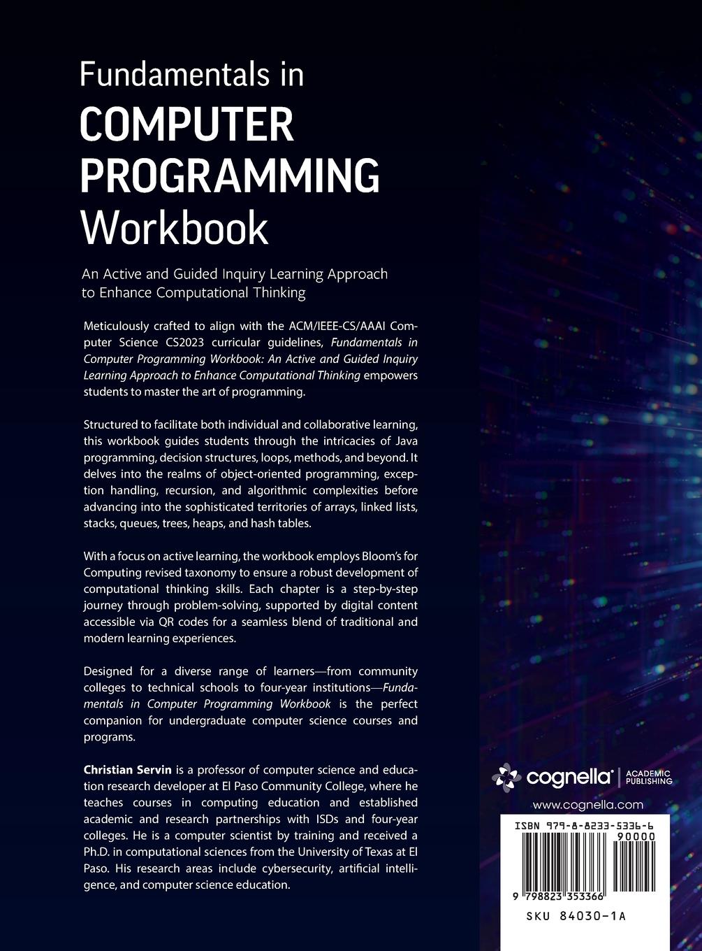 Rückseitencover Fundamentals in Computer Programming Workbook