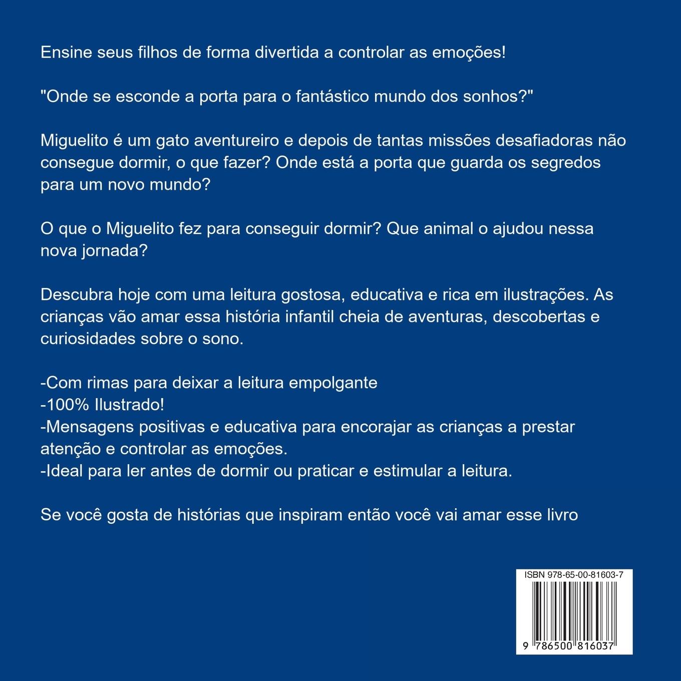 Rückseitencover O Gato Miguelito Vai Dormir