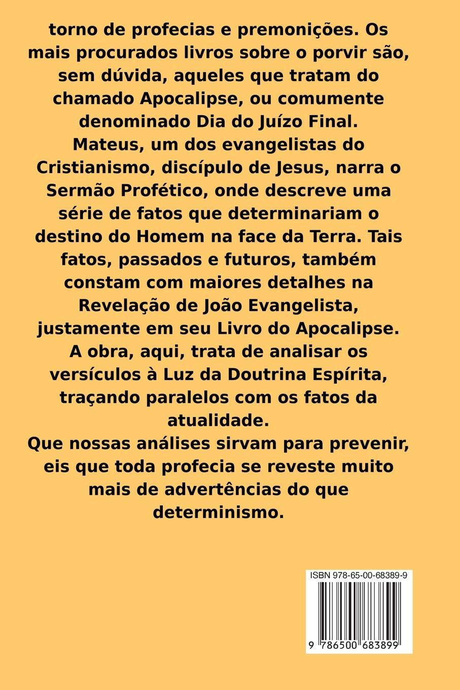 Rückseitencover O Apocalipse E O Sermão Profético